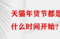 天貓年貨節都是什么時間開始？