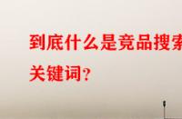 到底什么是競品搜索關鍵詞？